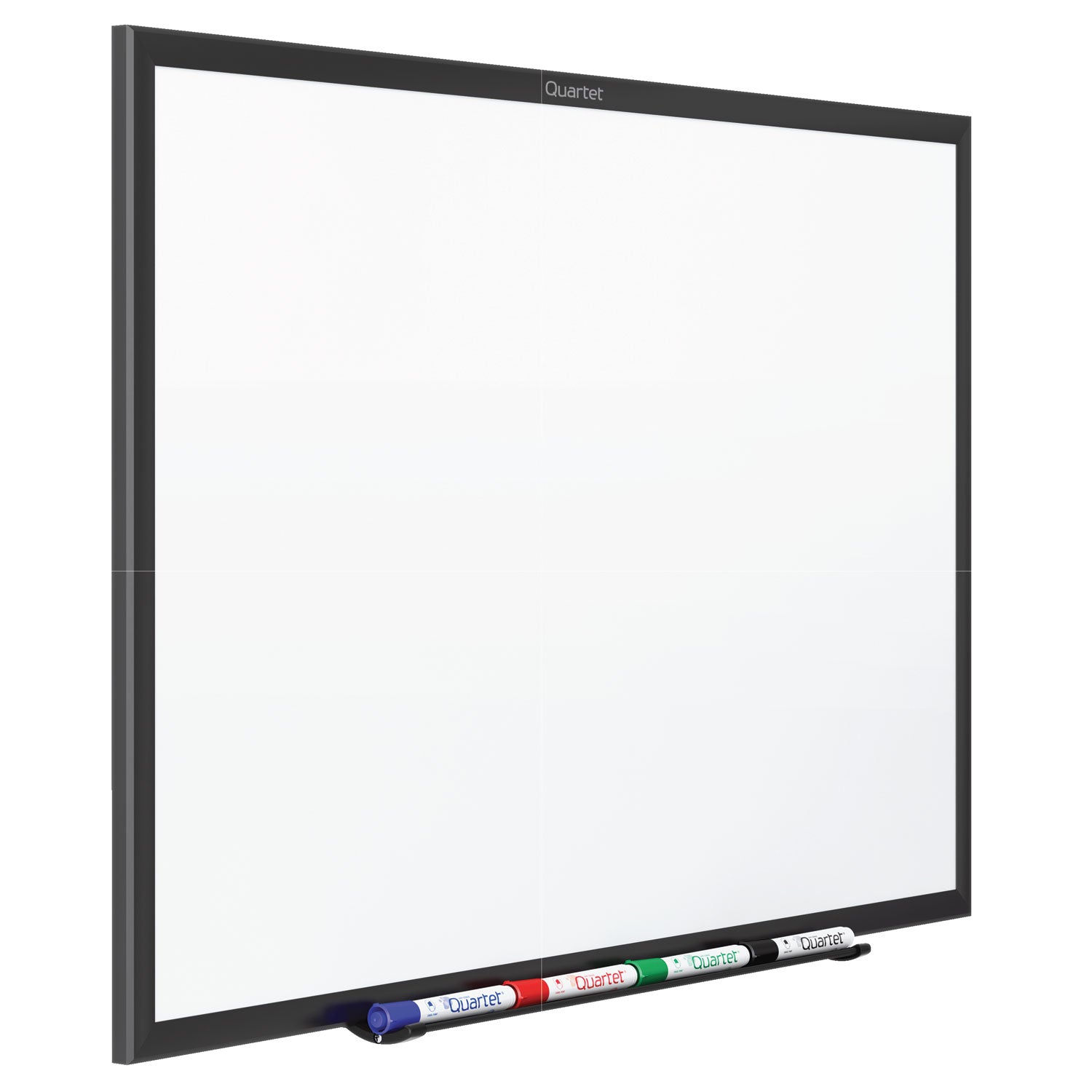 Quartet Classic Magnetic Whiteboard - 48" (4 ft) Width x 36" (3 ft) Height - White Painted Steel Surface - Black Aluminum Frame - Horizontal/Vertical - Magnetic - 1 Each
