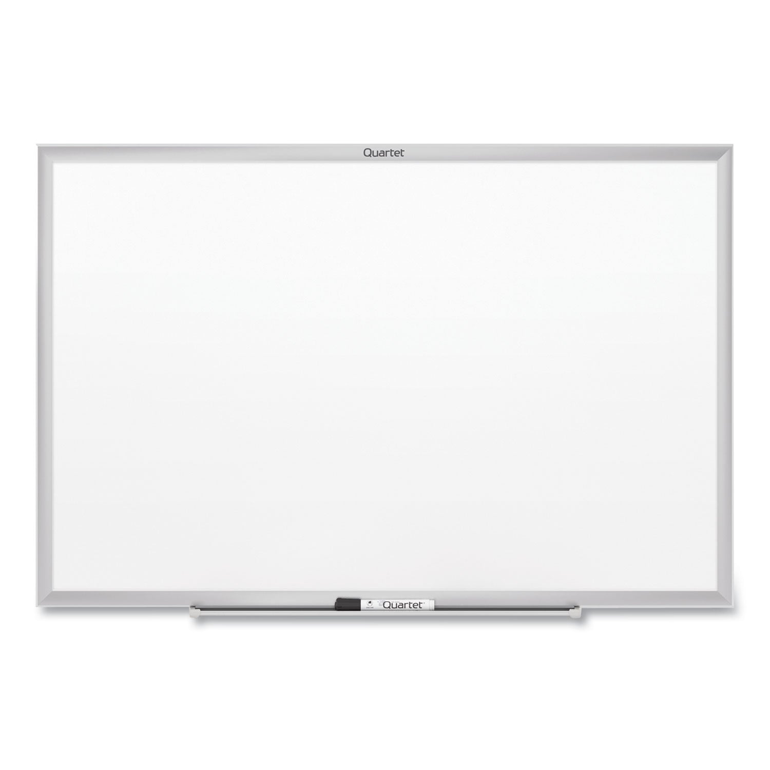 Quartet Classic Magnetic Whiteboard, 96" x 48", White Painted Steel Surface, Silver Aluminum Frame, Horizontal/Vertical Orientation, Magnetic, Includes Marker Tray, Mounting Hardware, and 1 Dry Erase Marker, 1 Each