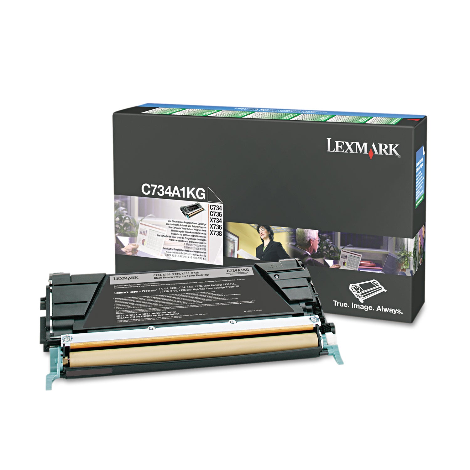 Lexmark Original Laser Toner Cartridge - Black - 1 Each - 8000 Pages