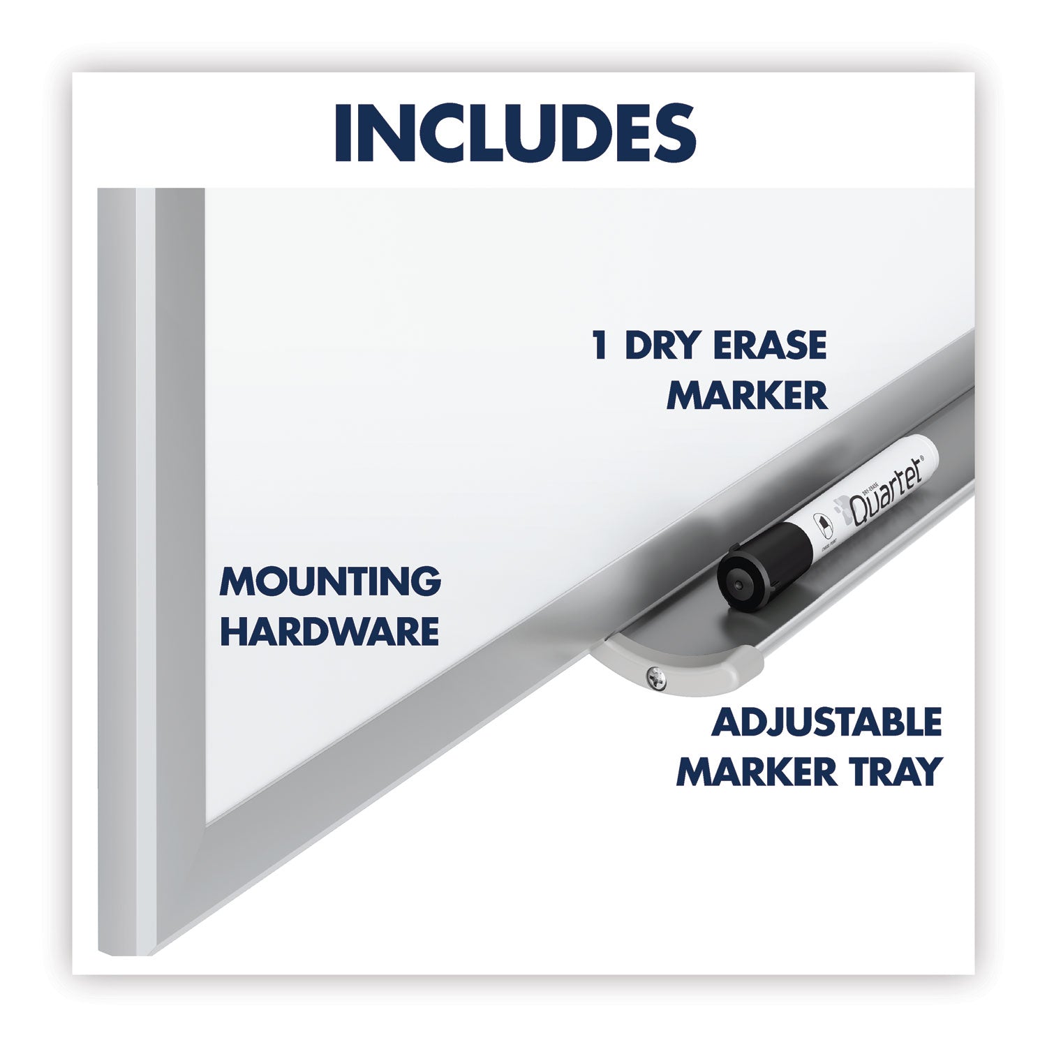 Quartet Classic Magnetic Whiteboard - 36" (3 ft) Width x 24" (2 ft) Height - White Painted Steel Surface - Silver Aluminum Frame - Horizontal/Vertical - Magnetic - 1 Each