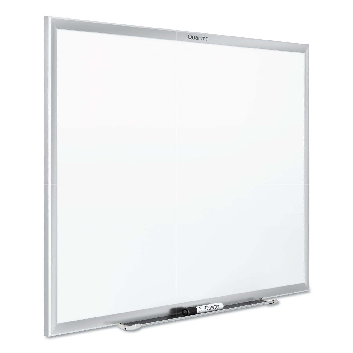 Quartet Classic Magnetic Whiteboard, 72" x 48", White Painted Steel Surface, Silver Aluminum Frame, Horizontal/Vertical Orientation, Magnetic, Includes Marker Tray and Dry Erase Marker, 1 Each