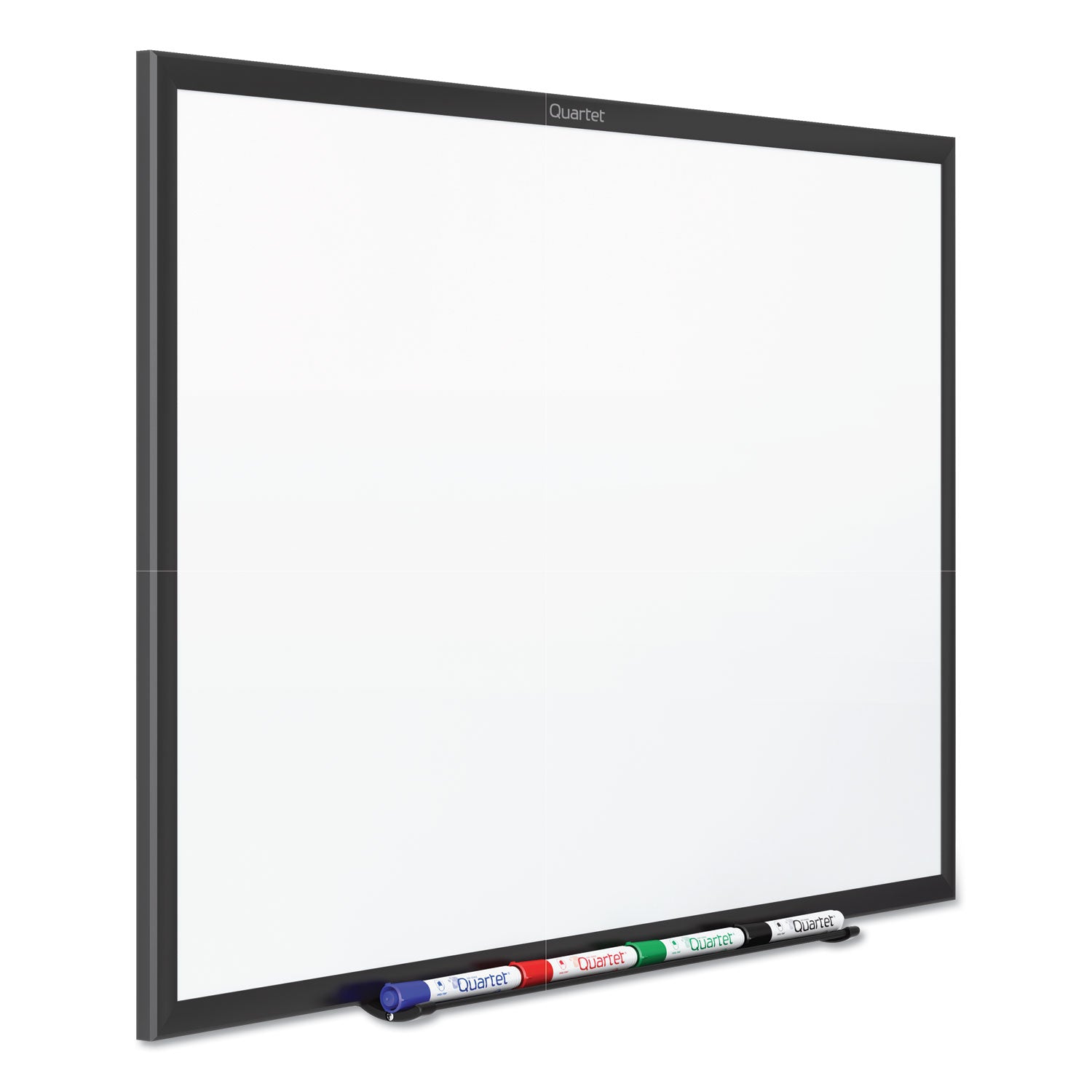 Quartet Classic Magnetic Whiteboard - 24" (2 ft) Width x 18" (1.5 ft) Height - White Painted Steel Surface - Black Aluminum Frame - Horizontal/Vertical - Magnetic - 1 Each
