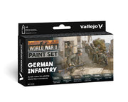 Vallejo - WWII German Infantry Model Color Paint Set | Historic Military Shades | Brush & Airbrush Compatible Acrylic Colors | Pro Modeler Collection | 6 bottles x 18 ml. (0.6 fl.oz)