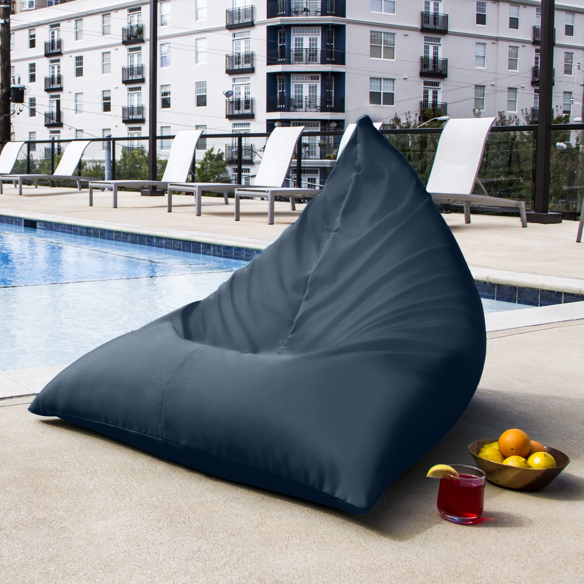 Jaxx Twist Outdoor Bean Bag Chair, Navy