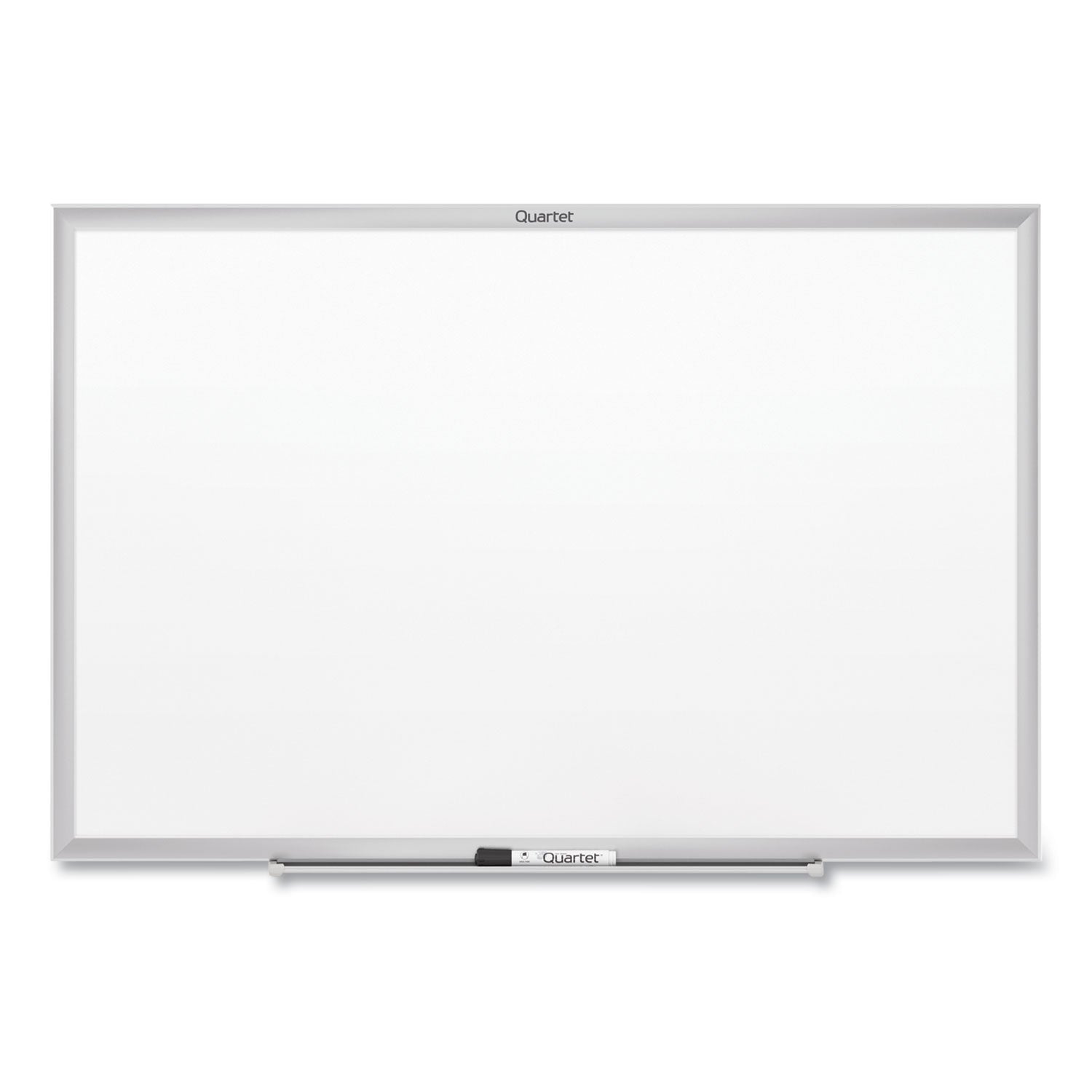 Quartet Classic Magnetic Whiteboard, 72" x 48", White Painted Steel Surface, Silver Aluminum Frame, Horizontal/Vertical Orientation, Magnetic, Includes Marker Tray and Dry Erase Marker, 1 Each