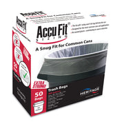 Heritage RePrime AccuFit 44-gal Can Liners - 44 gal Capacity - 50" Length x 37" Width x 0.90 mil (23 Micron) Thickness - Low Density - Clear - Linear Low-Density Polyethylene (LLDPE) - Garbage - 50 / Box