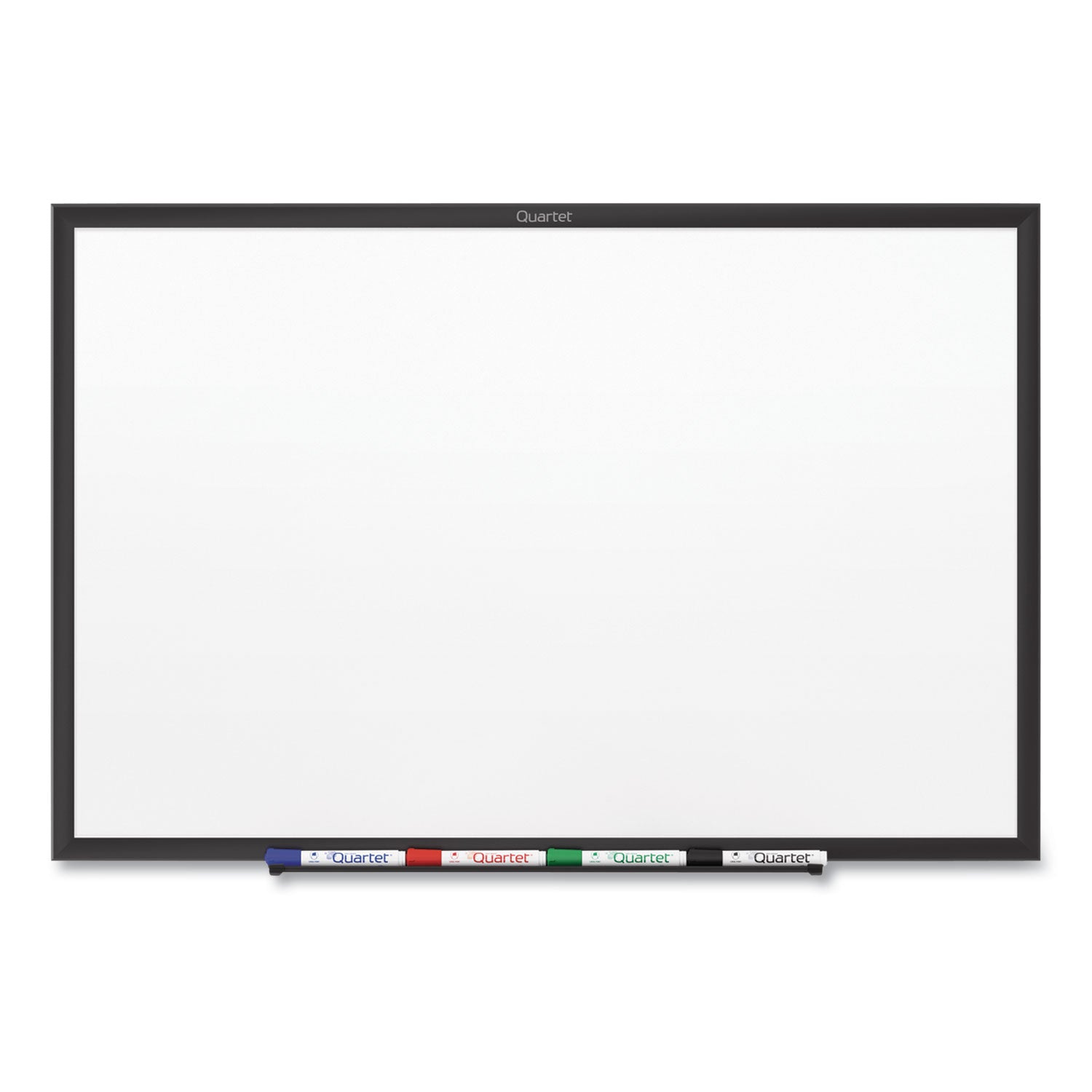 Quartet Classic Magnetic Whiteboard - 24" (2 ft) Width x 18" (1.5 ft) Height - White Painted Steel Surface - Black Aluminum Frame - Horizontal/Vertical - Magnetic - 1 Each