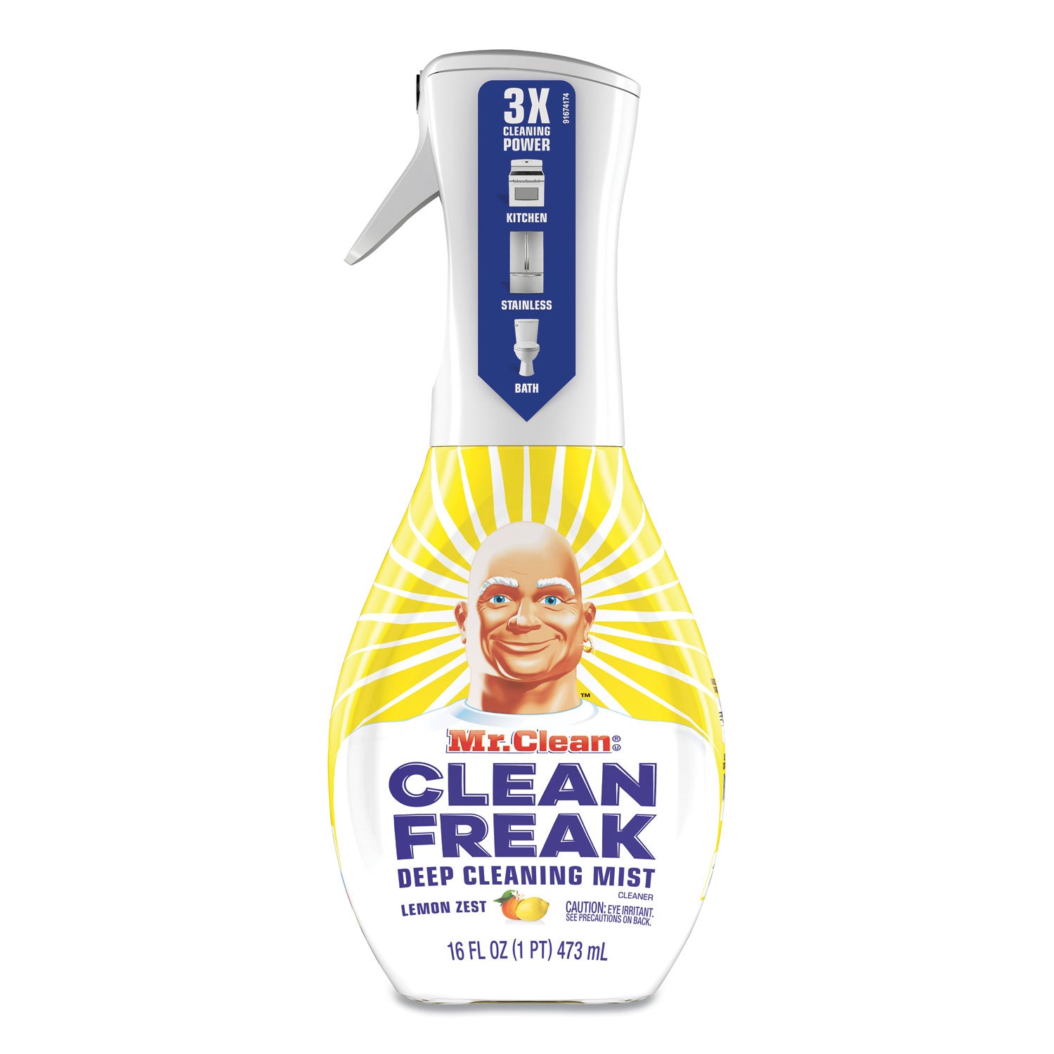 Mr. Clean Deep Cleaning Mist - For Multipurpose - Spray - 16 fl oz (0.5 quart) - Lemon Zest Scent - Recommended For: Grime Remover, Dirt Remover, Grease Remover - Easy to Use, Disinfectant, Deodorize - Multi - 1 Each