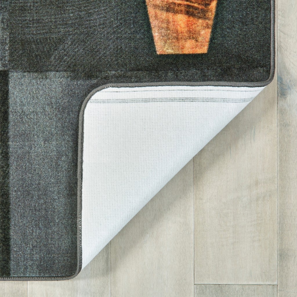 Rustic Wood Literacy Seating Rug Gray - 6ft x 9ft - Rectangle - Gray