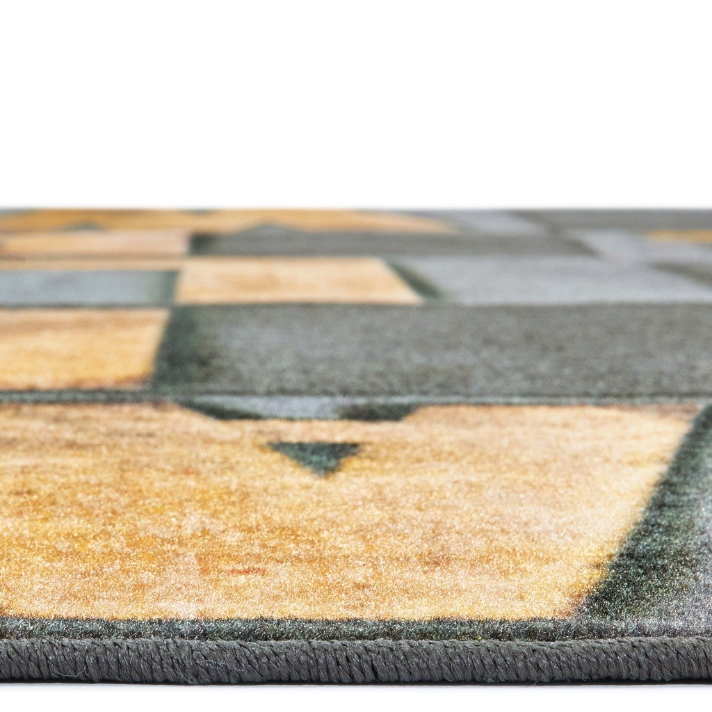Rustic Wood Literacy Seating Rug Gray - 8ft x 12ft - Rectangle - Gray