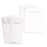 30 Library Pockets and 30 Library Cards, Self-Adhesive, White