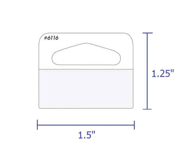 Hang Ups Self Adhesive - 20 tabs/ sht  1.25"h x 1.5"w