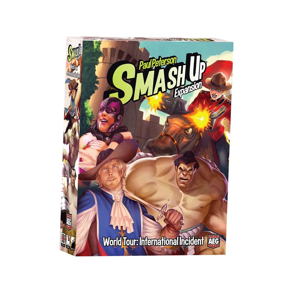 AEG Smash Up: World Tour: International Incident Expansion | Card Game | Luchadors, Mounties, Muskateers, Sumo Wrestlers | 2-4 Players | Ages 14+