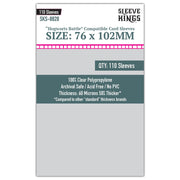 Sleeve Kings Standard Card Sleeves – 110 Count, Clear 60 Micron Thickness, Large Size (76 x 102 mm), Compatible with Hogwarts Battle & More – SKU: SKS-8828
