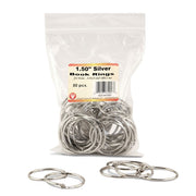 Book Rings - Silver, 50 Rings, 1 1/2"