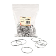 Book Rings - Silver, 50 Rings, 2"