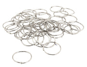 Book Rings - Silver, 36 Rings (9 ea. Of 4 sizes)