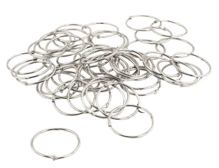 Book Rings - Silver, 36 Rings (9 ea. Of 4 sizes)