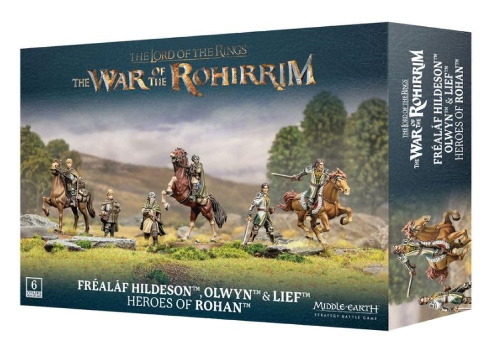 Games Workshop Lord of The Rings: The War of The Rohirrim: Fréaláf Hildeson™, Olwyn™ & LIEF™, Heroes of Rohan™
