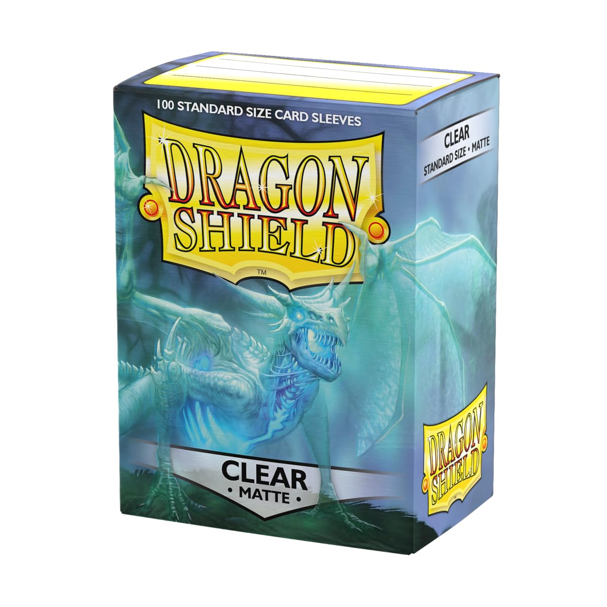 Dragon Shield | Standard Size Card Matte Sleeves | 100 CT - Smooth & Tough Premium TCG Sleeves | Compatible with Pokemon, Flesh & Blood, One Piece & Magic The Gathering | Clear - Matte