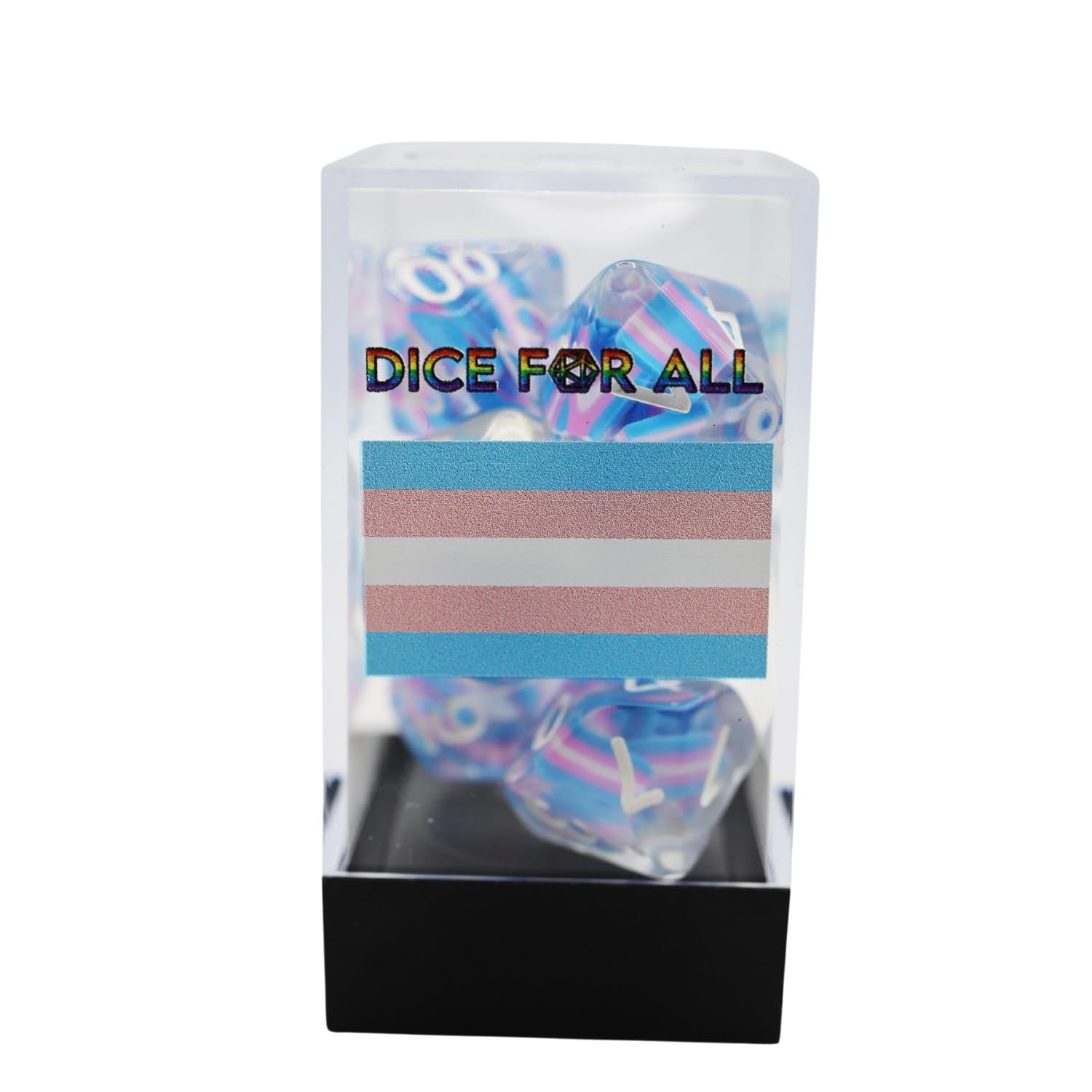 Transgender Flag RPG Dice Set