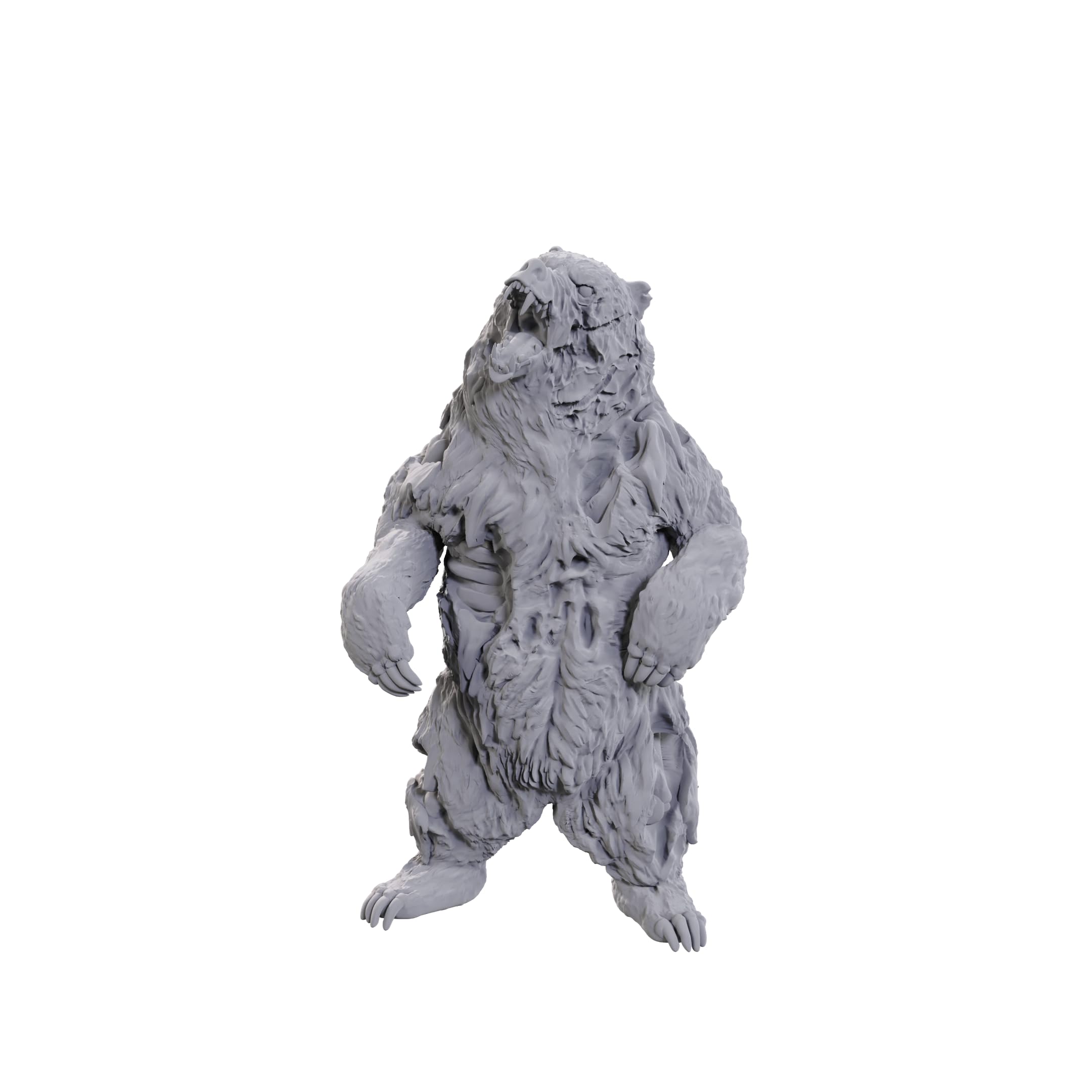 WizKids Deep Cuts: Zombie Grizzly Bear | Unpainted Miniatures | Wave 24