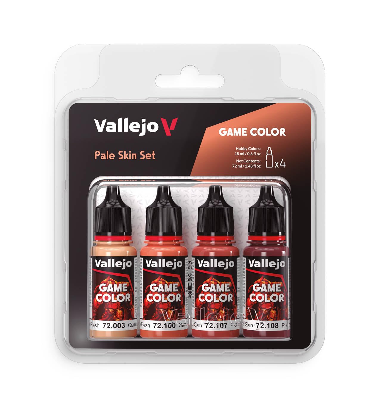 Vallejo - Pale Skin Color Set | Game Color | Contains 4 Bottles x 18 ml (0.60 fl.oz.)