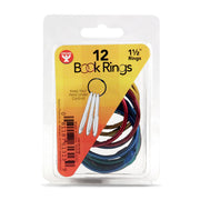 Book Rings - Assorted Metallic Colors, 12 Rings, 1 1/2"