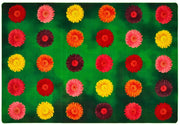 Flower Power Seating Rug - 6ft x 9ft - Rectangle - Blue