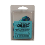 DND Dice Set-Chessex D&D Dice-16mm Nebula Astral Blue, Teal, and Gold Plastic Polyhedral Dice Set-Dungeons and Dragons Dice Includes 10 Dice – D10,Various,CHX26259