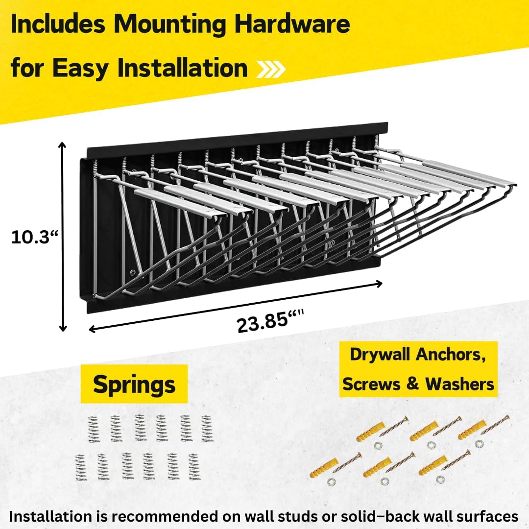 Large File Pivot Wall Rack for Blueprints, Black