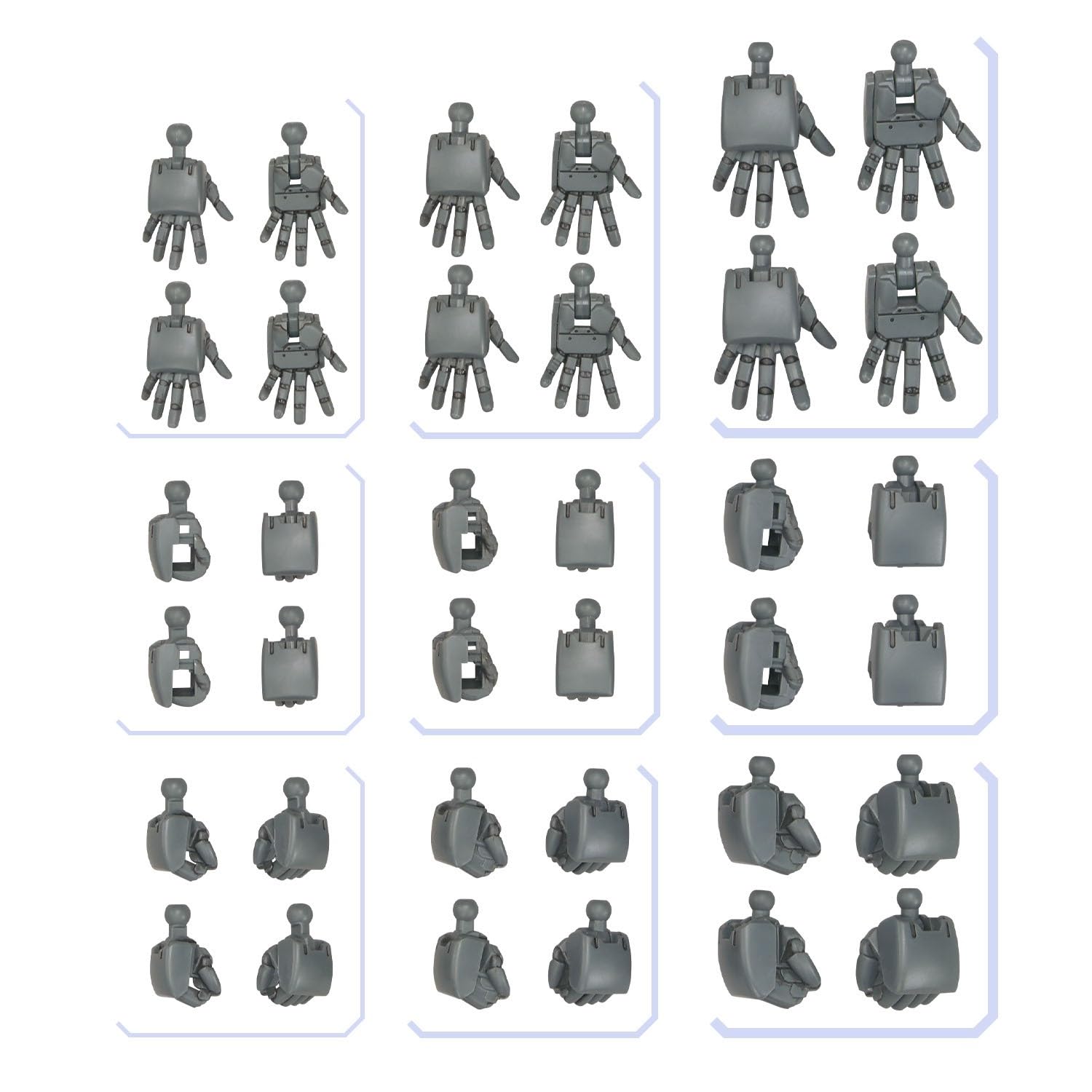 Bandai Hobby - #04 Option Parts Set Gunpla 04 (Build Hands Round), Bandai Spirits Model Kit