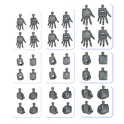 Bandai Hobby - #04 Option Parts Set Gunpla 04 (Build Hands Round), Bandai Spirits Model Kit