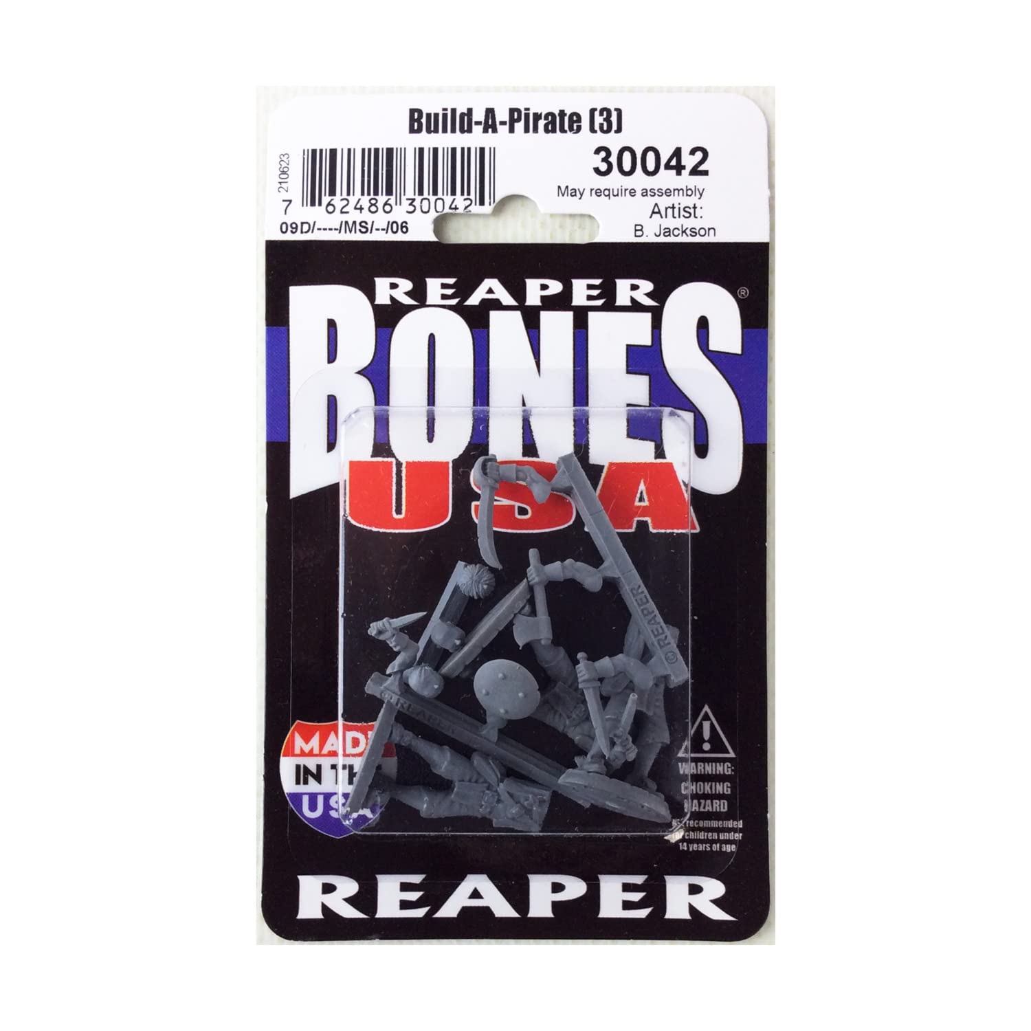 Modular Pirate Miniature Figure 25mm Heroic Scale Reaper Bones USA Reaper Miniatures