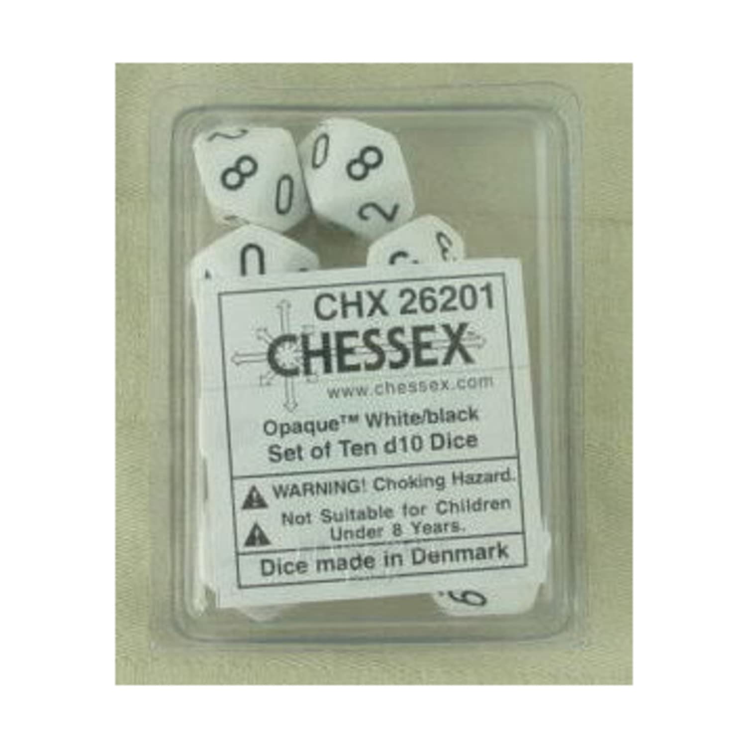 d10 Clamshell Opaque White with Black (10)