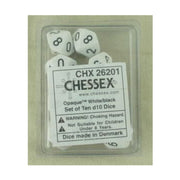 d10 Clamshell Opaque White with Black (10)
