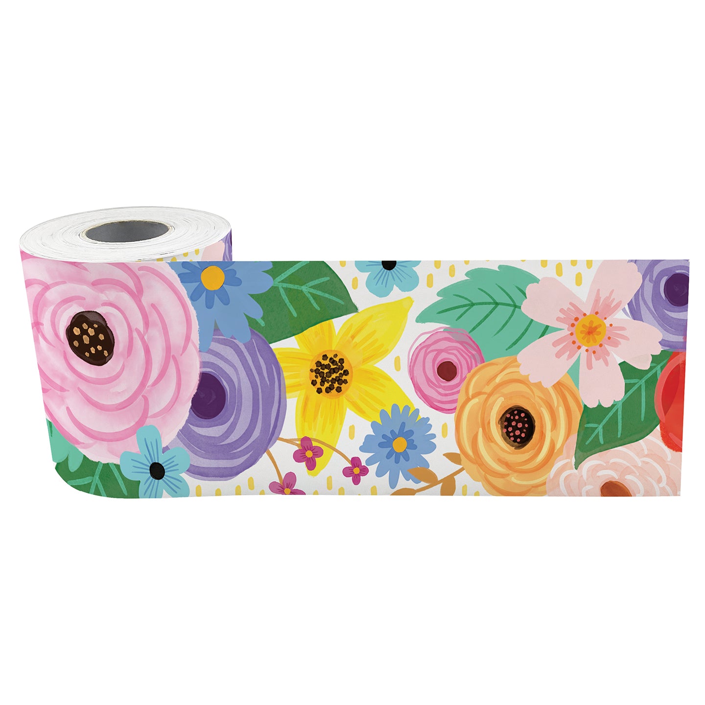 Wildflowers Straight Rolled Border Trim, 50 Feet