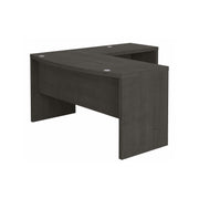 Bush Business Furniture Echo L Shaped Bow Front Desk in Charcoal Maple - 60" Width x 64.02" Depth x 30" Height