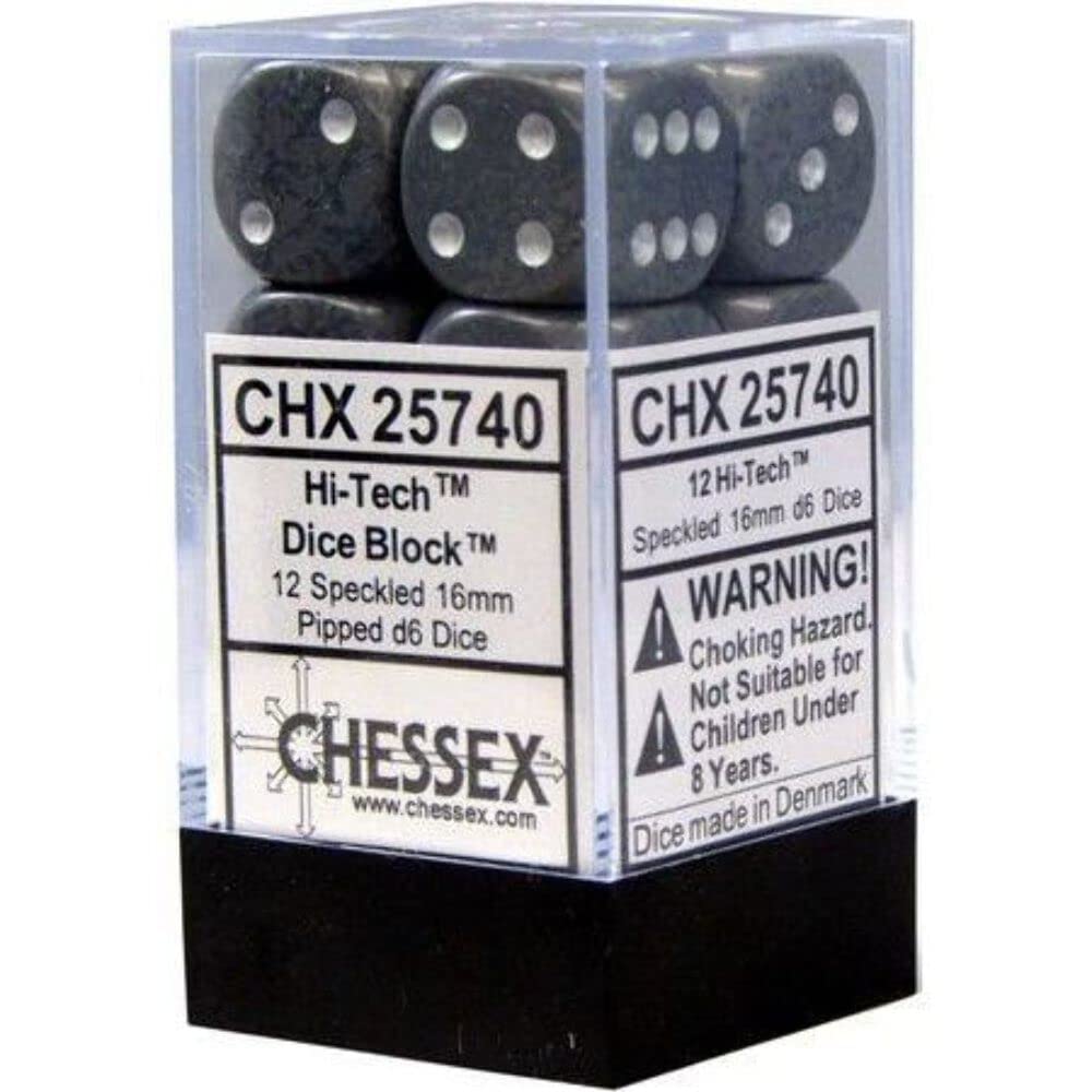 d6 Cube 16mm Speckled Hi-Tech (12)