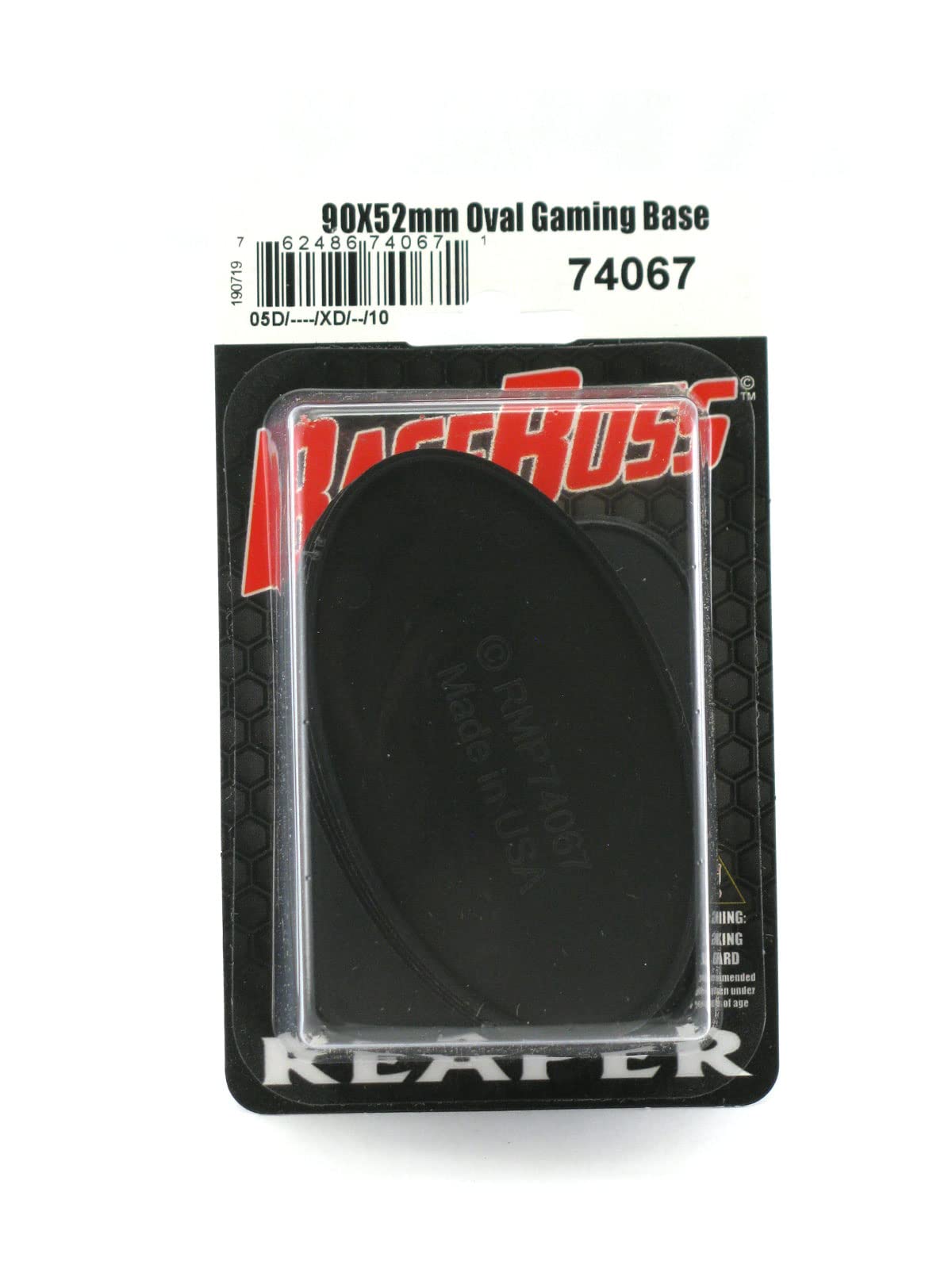 Reaper Base Boss: 90mm x 52mm Oval Gaming Base (10)