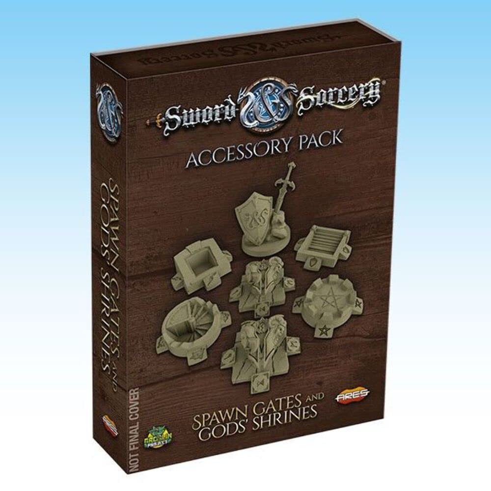 Ares Games Sword & Sorcery: Ancient Chronicles Miniatures – Spawn Fates and Gods Shrines – 27 Pieces 30MM Unpainted Designed for use with Sword & Sorcery TTRPG, RPG, Tabletop Game, (AREGRPR211)
