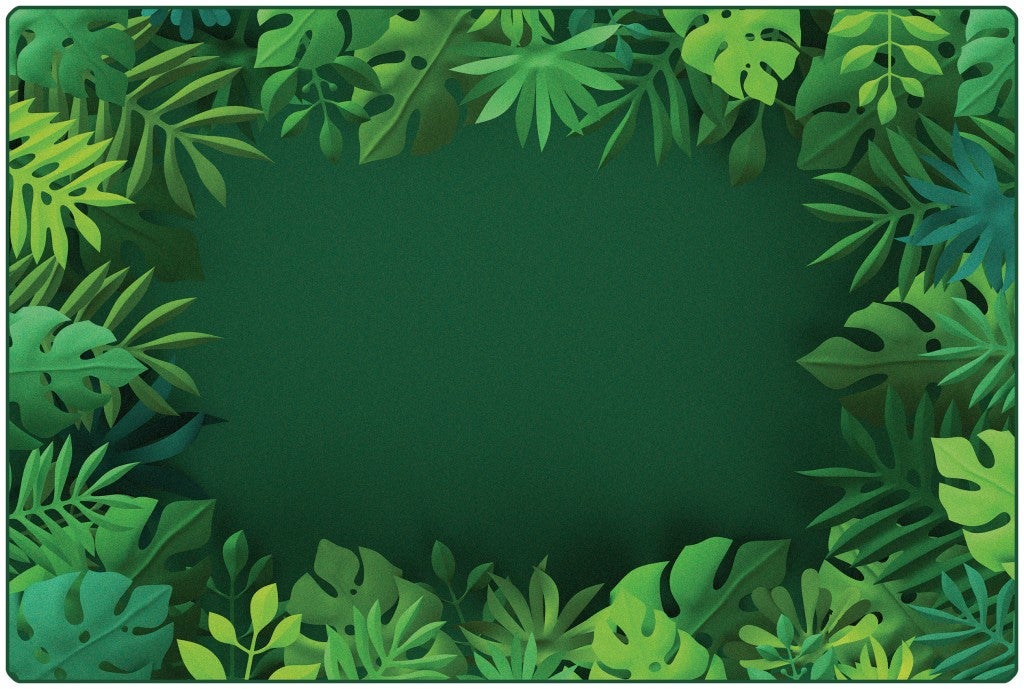 Tropical Paradise Rug  - 4ft x 6ft - Rectangle - Green
