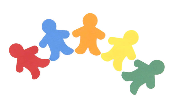 Bright Family Cutouts - Assorted Color Paper - 2" Mini-100 count