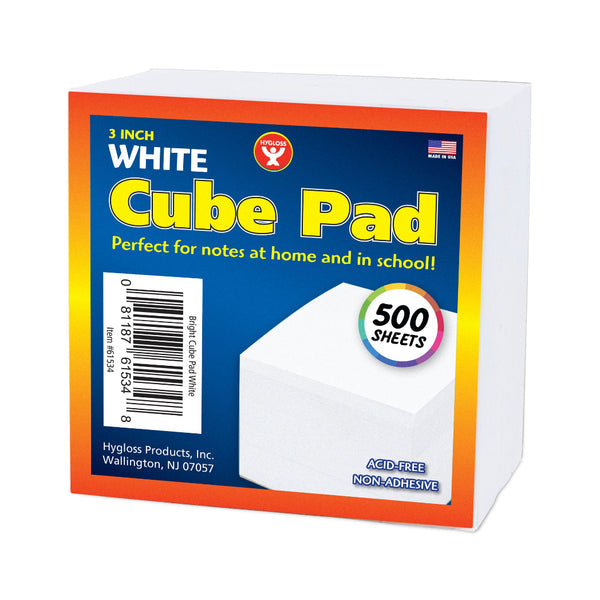 Bright Cube - 1 cube of 500 3" Squares, White