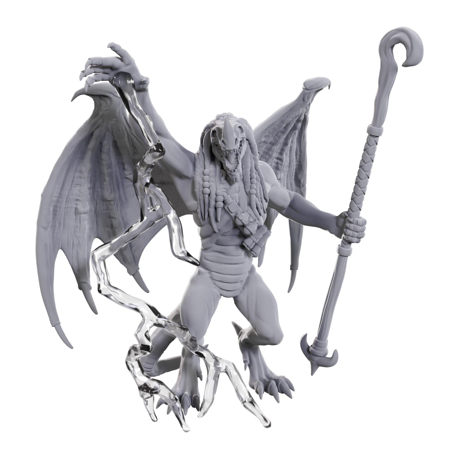 WizKids Dungeons & Dragons Nolzur's Marvelous Miniatures: Blue Abishai | Unpainted Miniatures | Wave 24