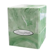 Marble Satin Cube - Lime Green / White