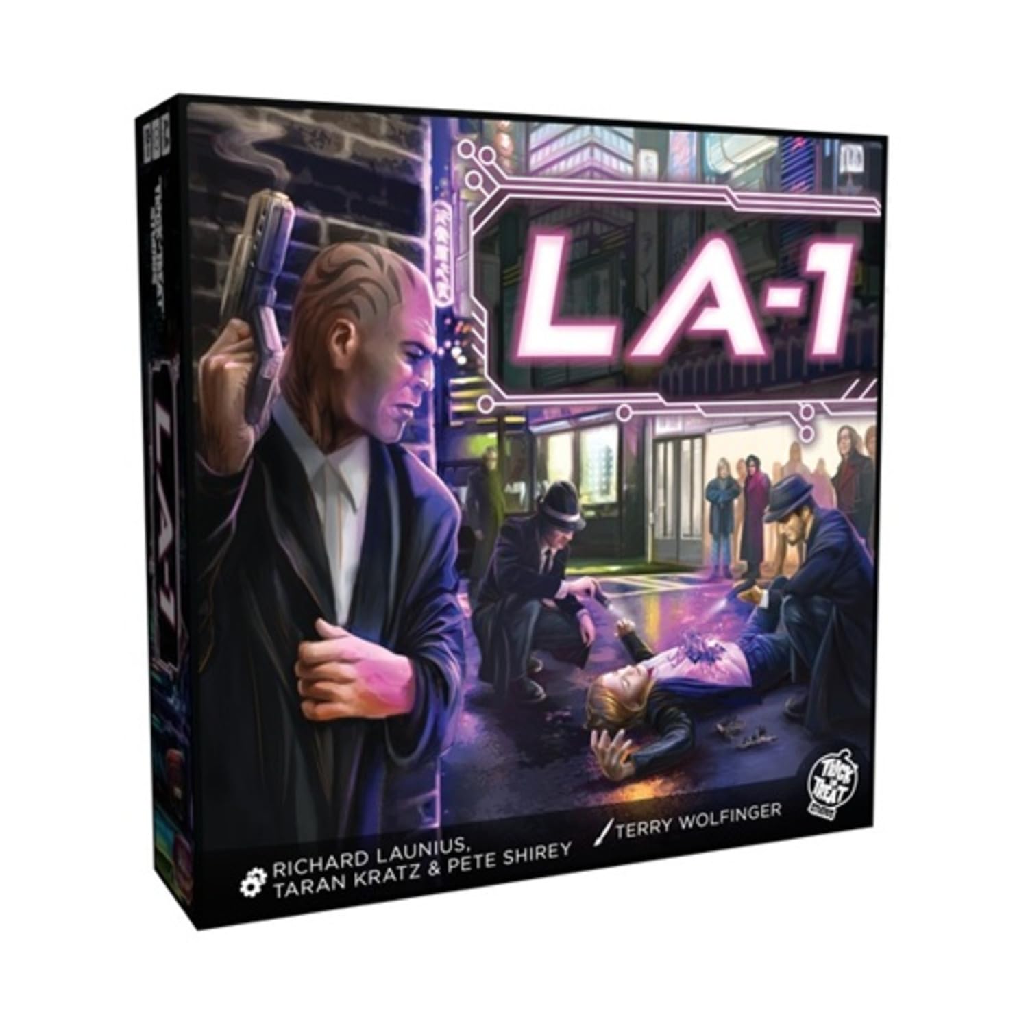 LA-1 by Trick or Treat | Ages 14+ | 1-5 Players | 90 Playing Time | Cooperative Story-Driven Mystery Adventure Set in Post-Apocalyptic Los Angeles