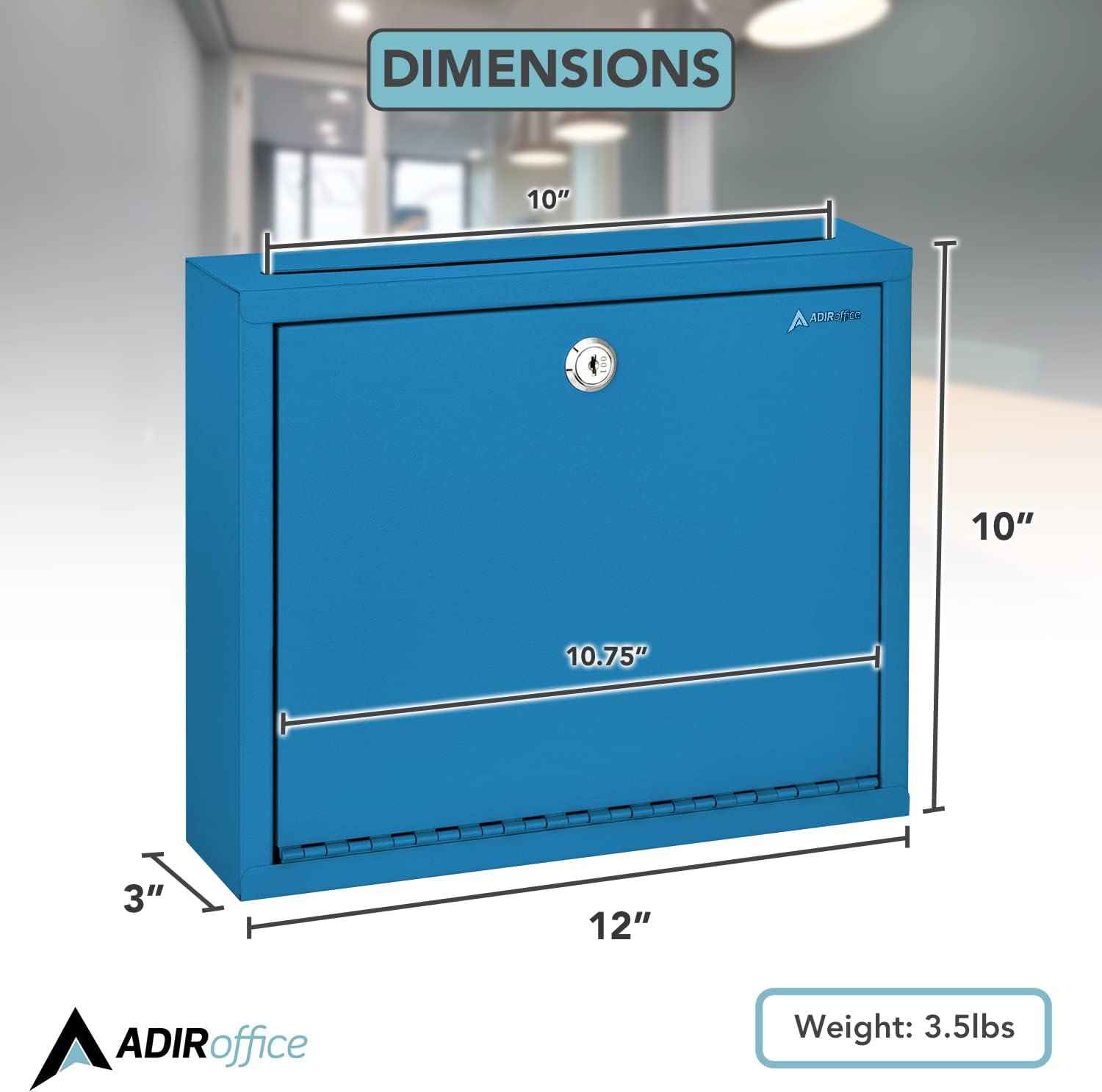 Wall Mountable Large Steel  Drop Box