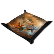 Bonjour Games: RONE: Invasion - Dice Tray - Board Game Accessory, Foldable & Compact Snap Design, Neoprene W/ Metal Corners, Rone Invasion Artwork