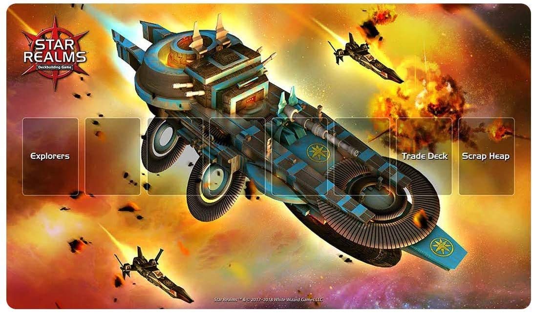 Star Realms Playmat: Light Cruiser – Neoprene Play Mat – Smooth & Tough – 24 inches x 14 inches – Designed for use with Star Realms Deck Building Game, Multi-Colored